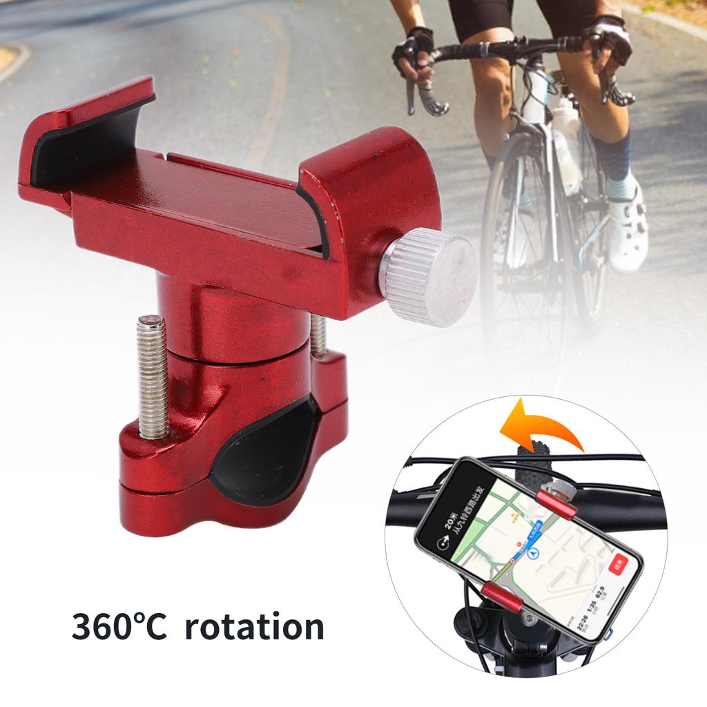 Bike Phone Mount Aluminum Alloy Heavy Duty Bike Phone Holder with Hex Wrench for Bicycles Motorcycles ScootersRed