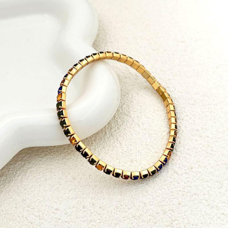 

Fashion Commuter High Sense Full Diamond Zircon Bracelet Female Tide золотой