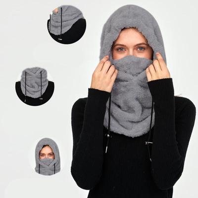 Men Women Winter Warm Hat Windproof Cold-Proof Warm Face Mask Cycling Hat Fleece Thickened Hat
