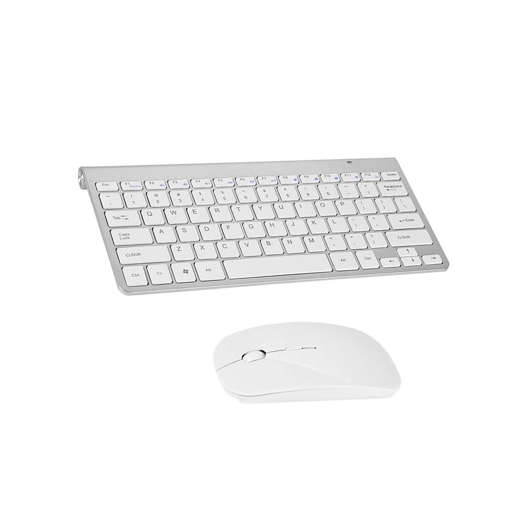 Slim 2.4GHz Wireless Keyboard and Mouse Kit for Desktop Laptop Black