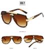 Trendy European-American Retro Square Frame Men's Metal Sunglasses