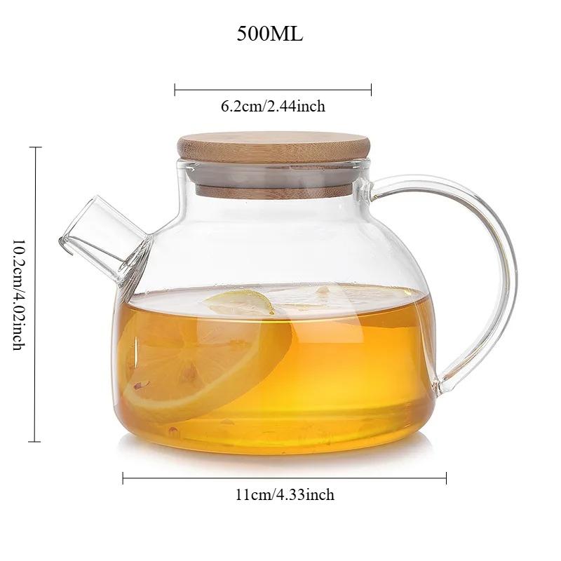 High Quality Heat Resistant Glass Teapot Chinese Kung Fu Tea Set Puer Tea Kettle Coffee Pot Tea Cup Healthy Tea Set Hand Gifts