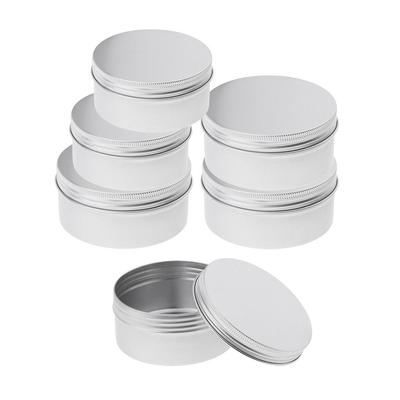 Aluminum Tin Jars, Cosmetic Tins Empty Container Bulk, Round Pot Screw Cap Lid, Small Ounce for