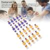 Foosball Soccer Table Football Men Player Replacement Parts with 11 Purple 11 Yellow Foosball Player