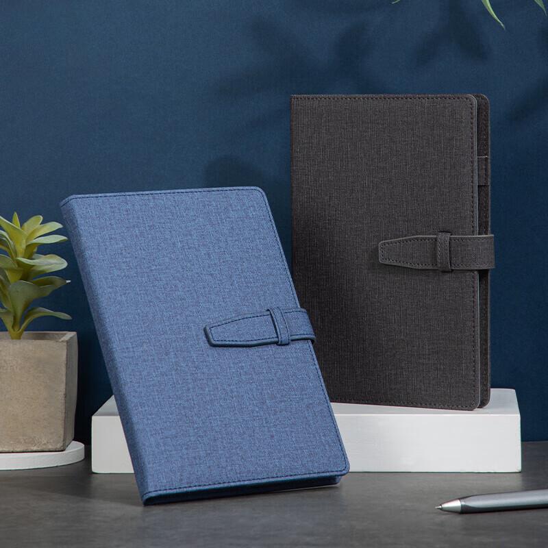 Deli A5 Leatherette Buckle Notebook - Blue