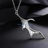 HX6F Retro Bat Wing Heart Pendant Matching Necklace 2x/Set Couple Necklace for Friend