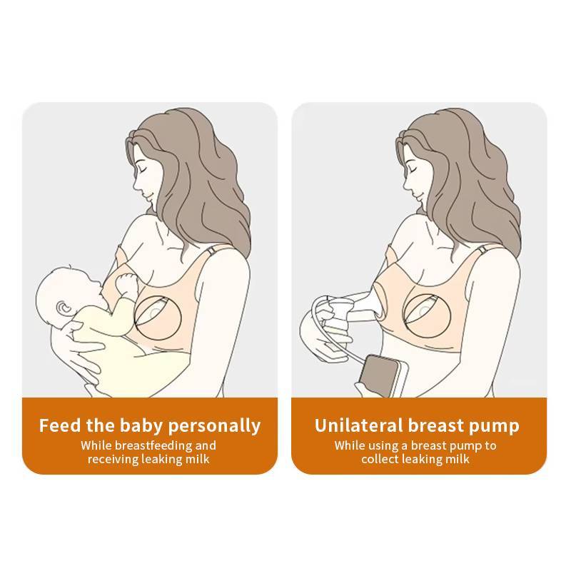 Breastfeeding Milk Collector With Waterproof Silicone For Handsfree Nursing And Leak Prevention
