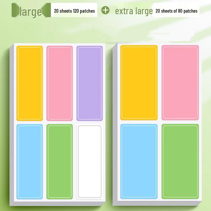 Cute Waterproof Self-Adhesive Color Label Stickers - Writable for Office and Price Marking Tasks