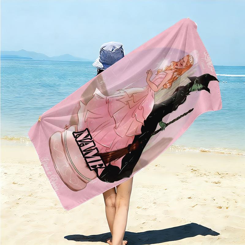 Personalized "Magic Friendship" Beach Towel Microfiber Beach Towel Thin Absorbent for Beach Swimming Yoga Bath Sports. 0910266