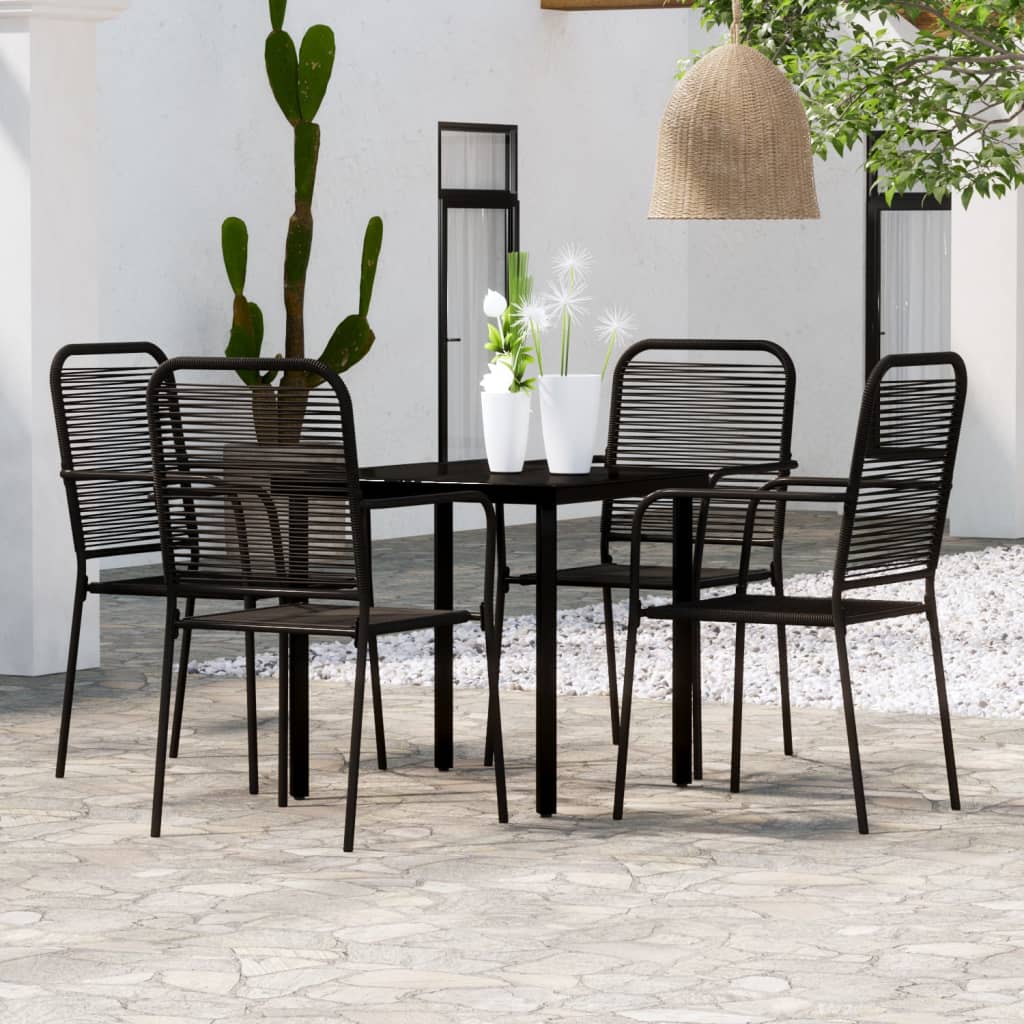 Vidaxl 5-Piece Garden Furniture Set, Black