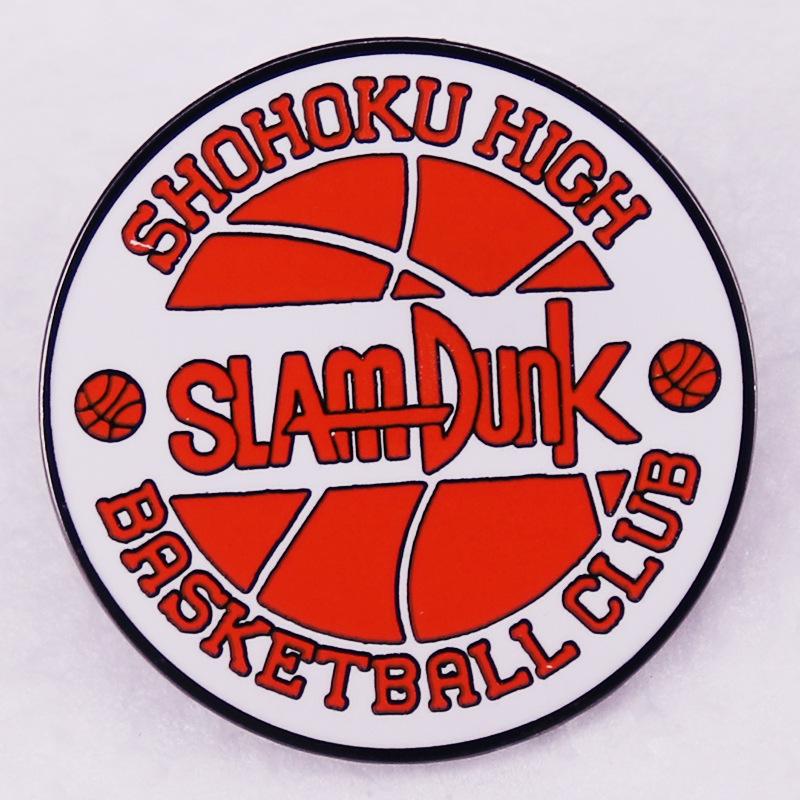 Shohoku High School Slam Dunk Basketball Club Anime Brooch Badge
