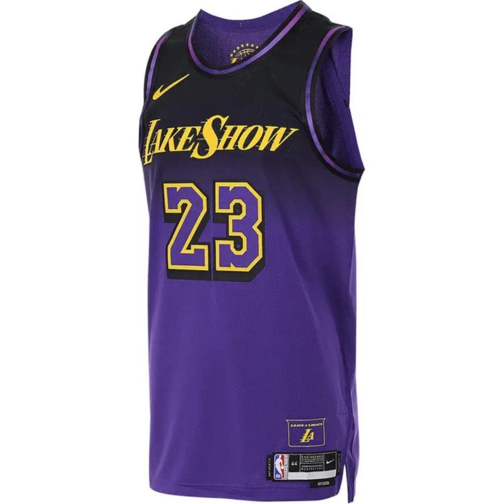 Nike X NBA Collaboration LAL MNK DFADV ATH JSY CE 24 Los Angeles Lakers Crew Neck Pullover Comfortable Sleeveless Basketball Jersey FQ4469-504