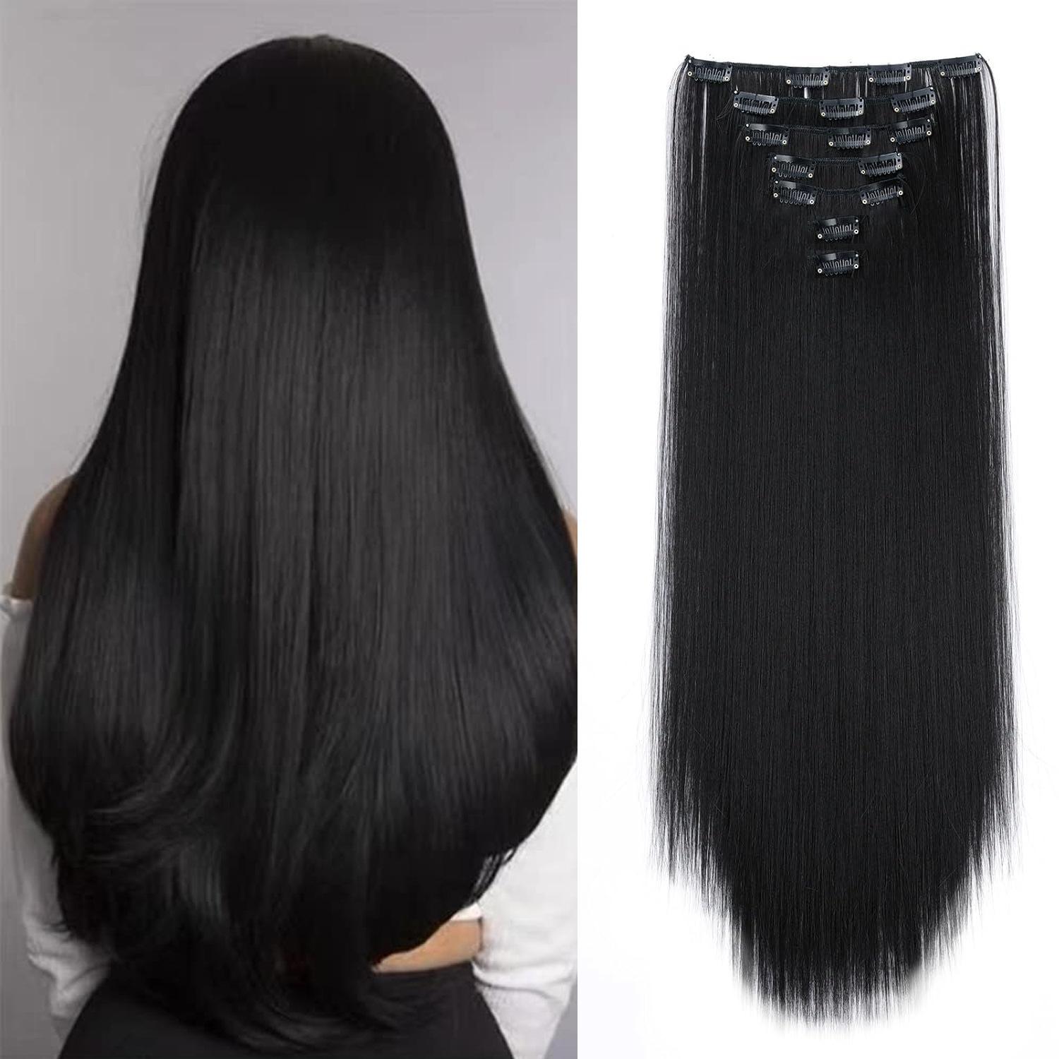 

Женский высокотемпературный парик для волос 16 карт набор из 7 частей длинные прямые волосы клипсы для волос