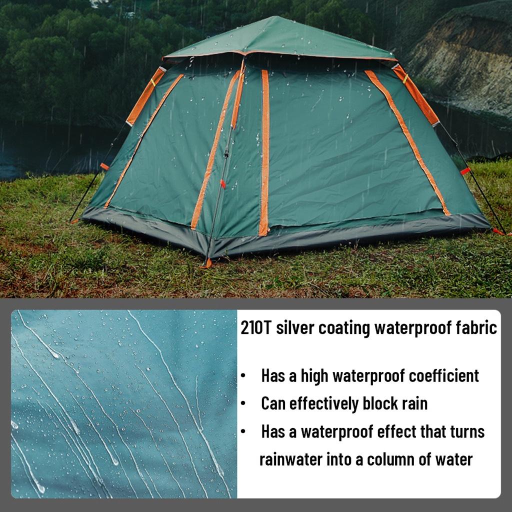 Blue/Green Outdoor Waterproof Automatic 5-8 Person Outdoor Camping Tent Four Doors Double Layer Tent New