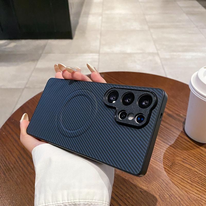 

Магнитный чехол для Samsung Galaxy A17 A07 A16 A56 A55 A53 A73 A36 Обложка из ПУ кожи с текстурой карбонового волокна Mag-safe Противоударный чехол Galaxy A23 4G синий