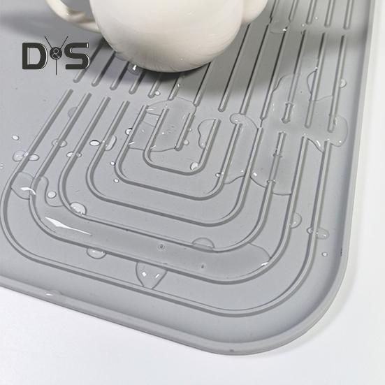 Silicone Coffee Mat Anti-Slip Grip Dish Drying Mats BPA-Free Waterproof Heat-proof Countertop Mat Espresso Drink Bar Station Accessories