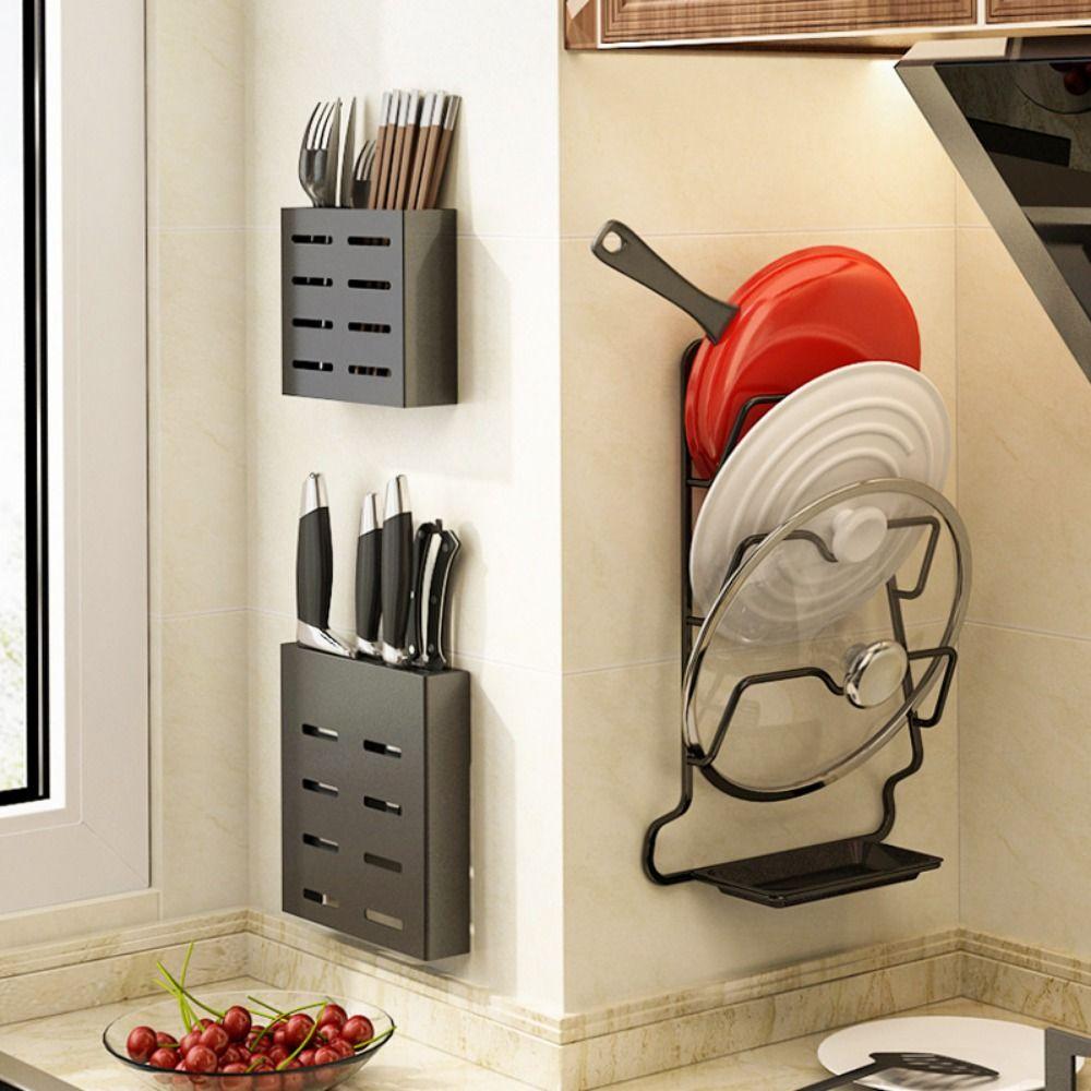 

Aluminum Household Space Saving Kitchen Organizer Cutting Board Rack Pot Cover Rack Pot Lid Holder S серый