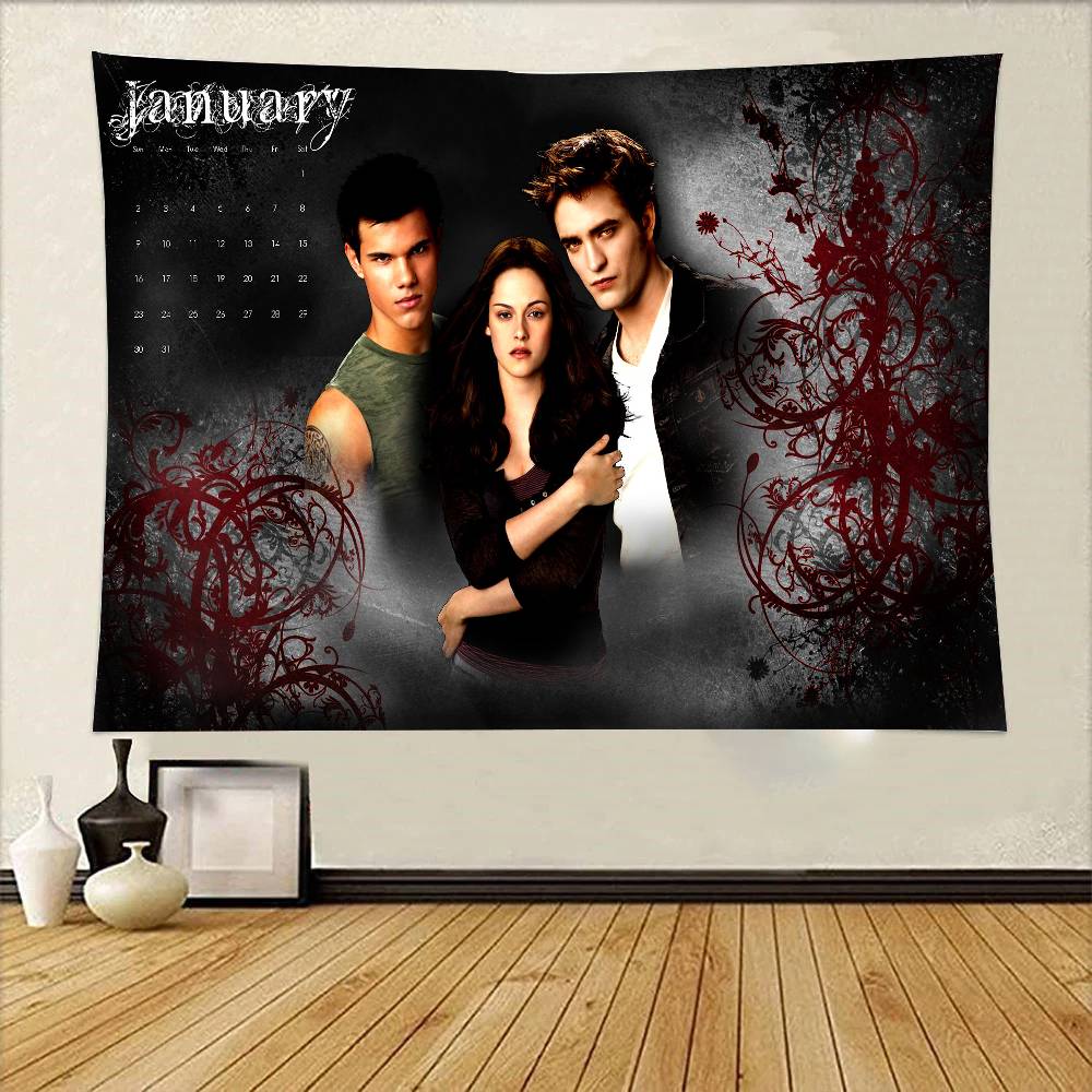 TV Twilight Isabella Edward Cullen Tapestry Wall Hanging Printed Polyester Tapestry INS Decoration Wall Decor