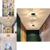 Stylish Modern Crystal Ceiling Light Elegant Design For Entryway Hallway In Black And Gold