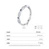 MODIAN S925 Sterling Silver Rhinestone Ring for Women – Elegant, Simple, Versatile Stacking Band