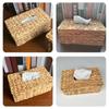 Desktop Paper Holders Pastoral Style Home Decoration Hyacinth Straw Tissue Storage Box Rectangular Napkins Towel Travel