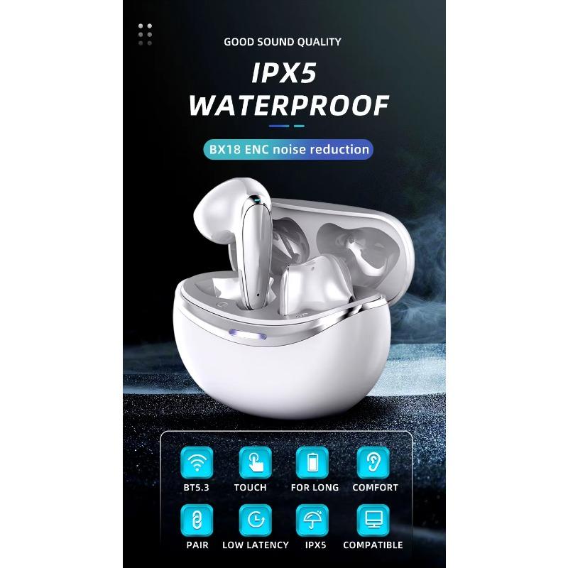 X18 earphones, PC computer gaming music wired wireless earphones, C-type USB