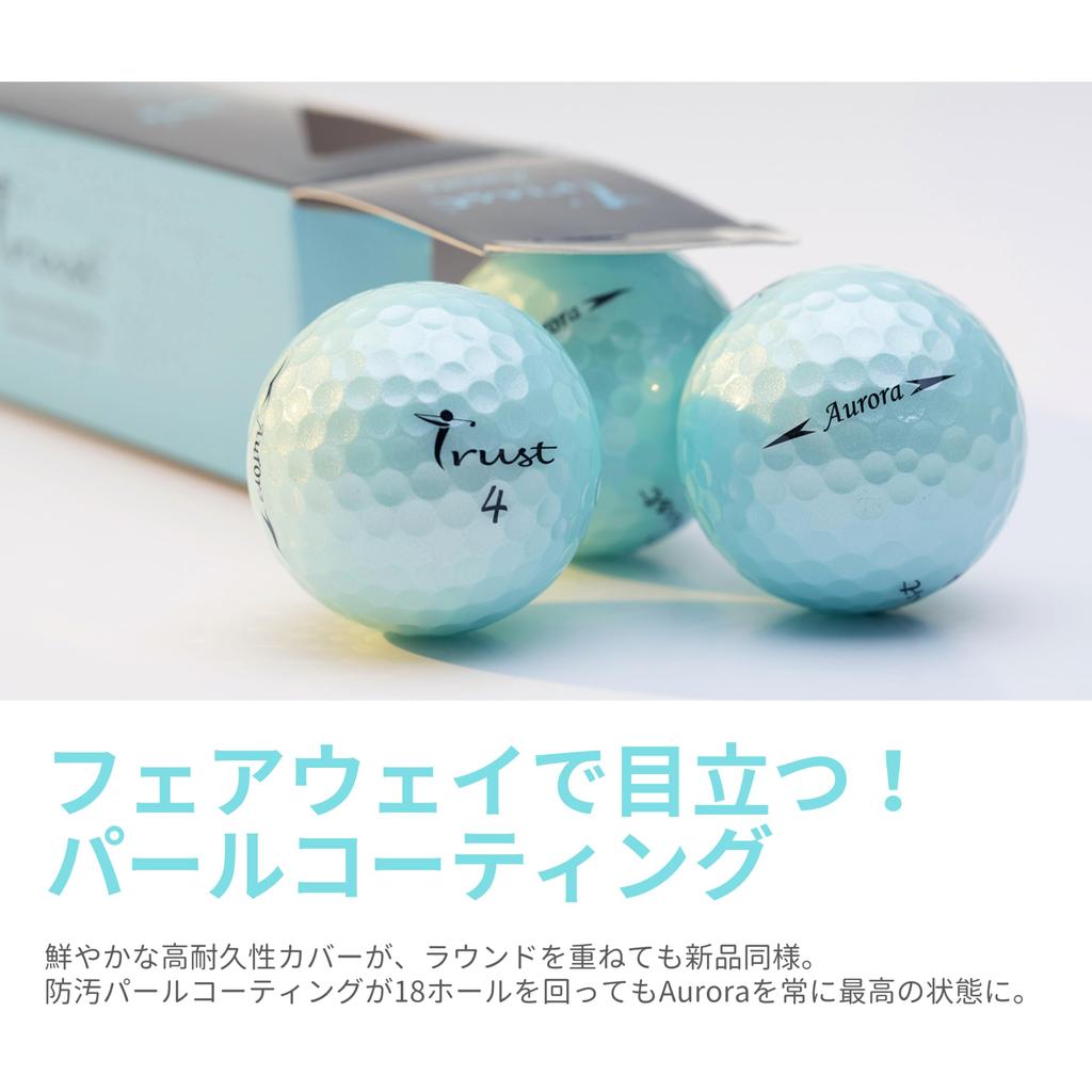 Trust Aurora Golf and with Crystal Urethane Cover and Reactive Core 1 Dozen Aurora Blue Balls Unique, Eye-catching, Long-Distance, Stopping, 3-Piece