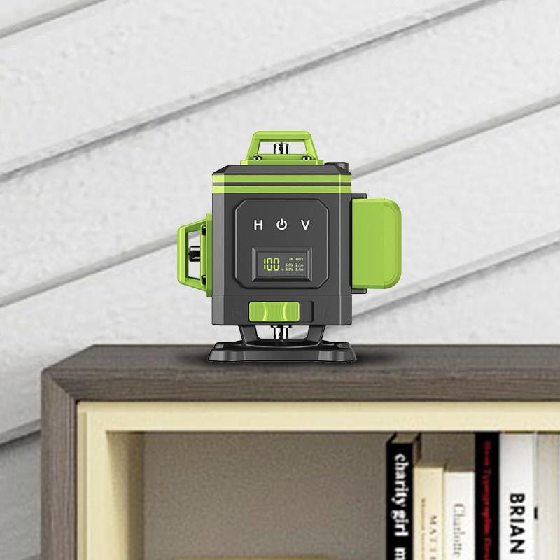 4D 12/16 Line New Green Light Laser Level Portable Self-Leveling Spirit Level 360° Horizontal and Vertical Cross Laser Projector