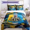Newcastle United Football Printed 3 Pieces Bedding Set, Comfortable Skin Friendly Bedroom Duvet Cover Set