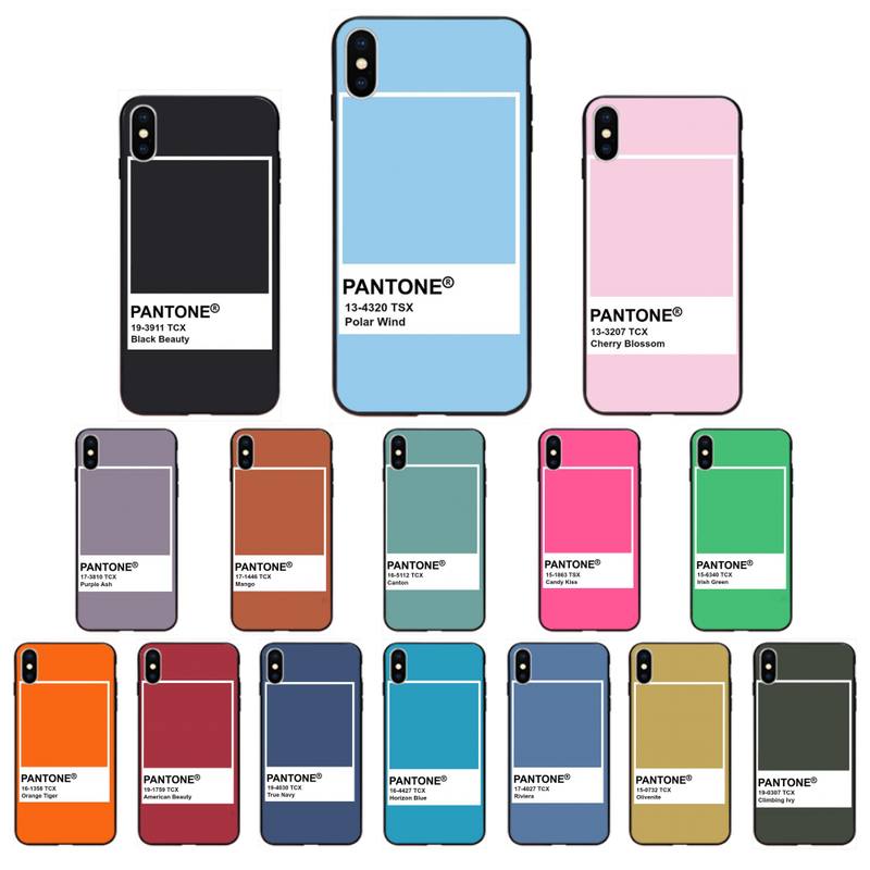 YNDFCNB Pantone Candy Color Phone Case for iphone 11 12 Mini Pro Max X XS MAX 6 6s 7 8 Plus 5 5S 5SE XR SE2020