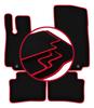 Alfombrillas de terciopelo con borde rojo para: Mercedes Clase C W206 sedán, familiar (2021-)