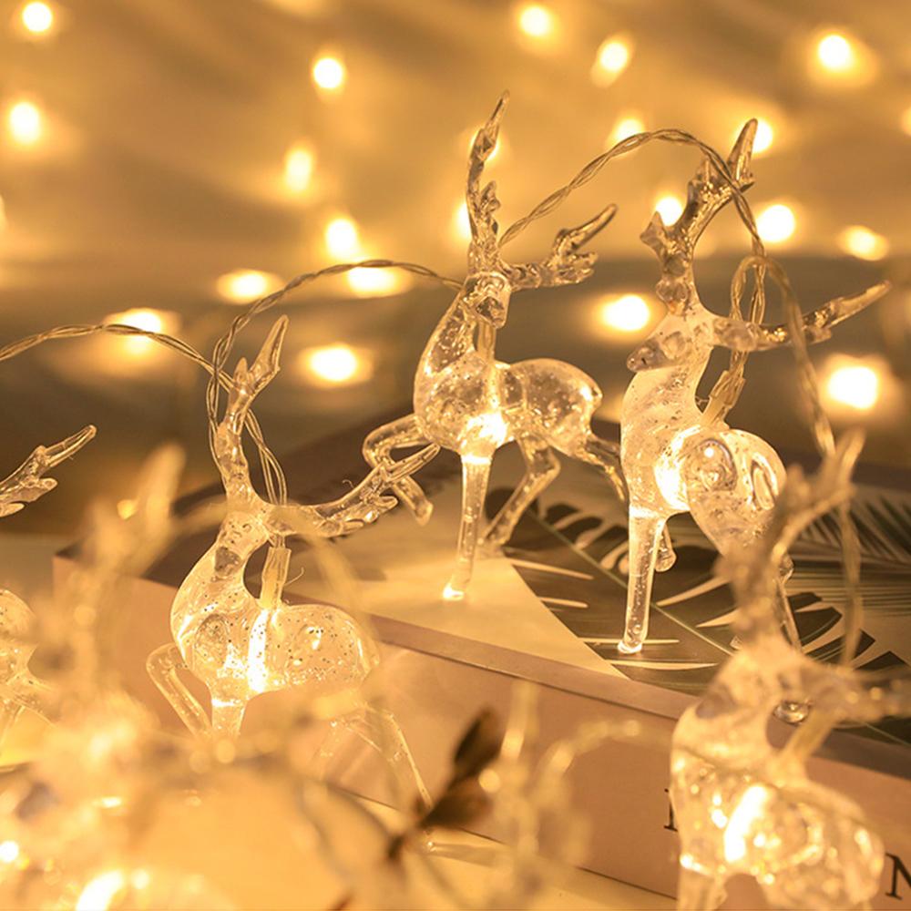 Transparent Reindeer LED String Lights