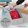 Large-Capacity Foldable Hat Storage Box with Lid & Zippered Dustproof Design
