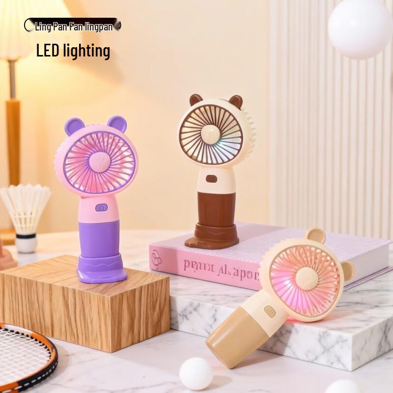 LINGPAN Mini Handheld USB Charging Fan 5-Pack