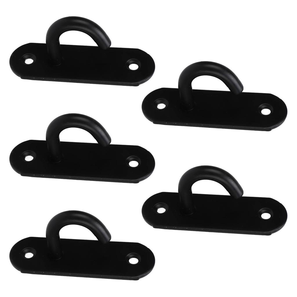 5pcs Ceiling Hook Pad Thickened Black Stainless Steel Baking Painting Fixing Eye Pad for Swing
