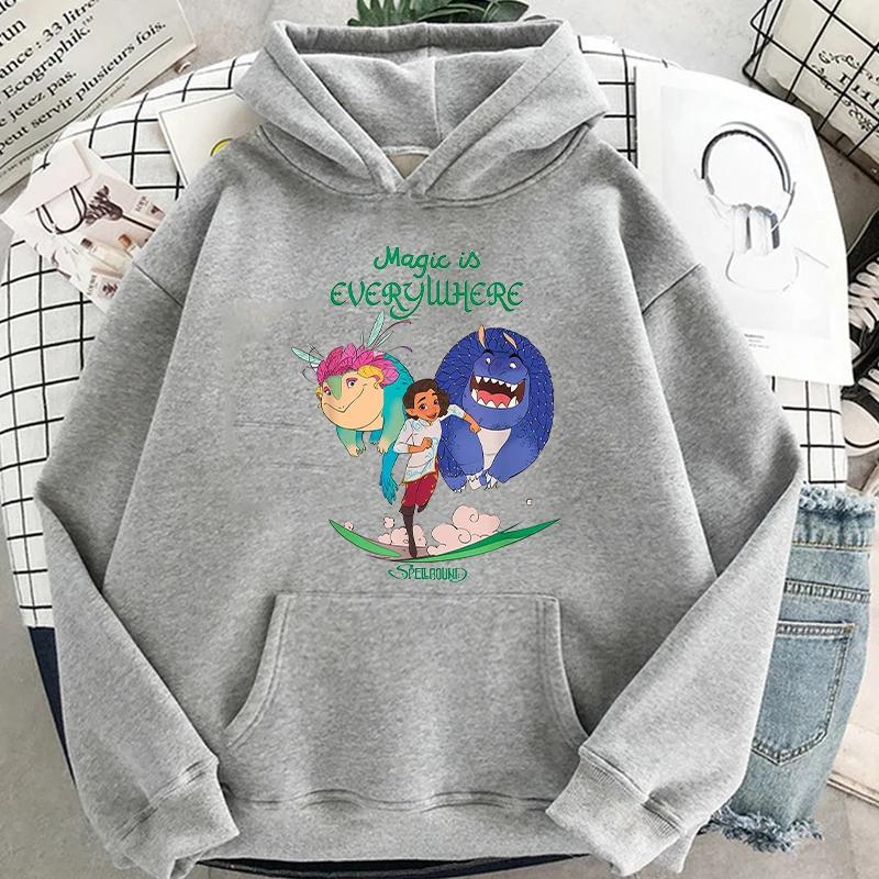 

Повседневная магия повсюду Spellbound Толстовки с капюшоном Пуловеры Осень-зима Толстовки Одежда Унисекс Досуг Уличная одежда XS