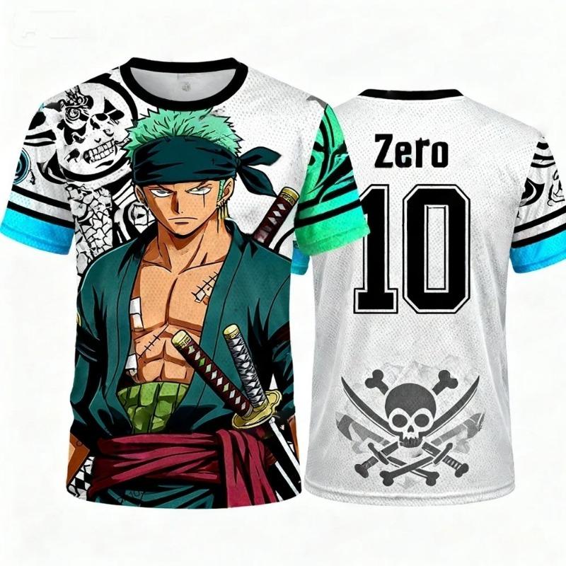 FamilyMatching 2026 Лето Новое Аниме One Piece Ророноа Зоро Специальное Издание Майка-футболка, S