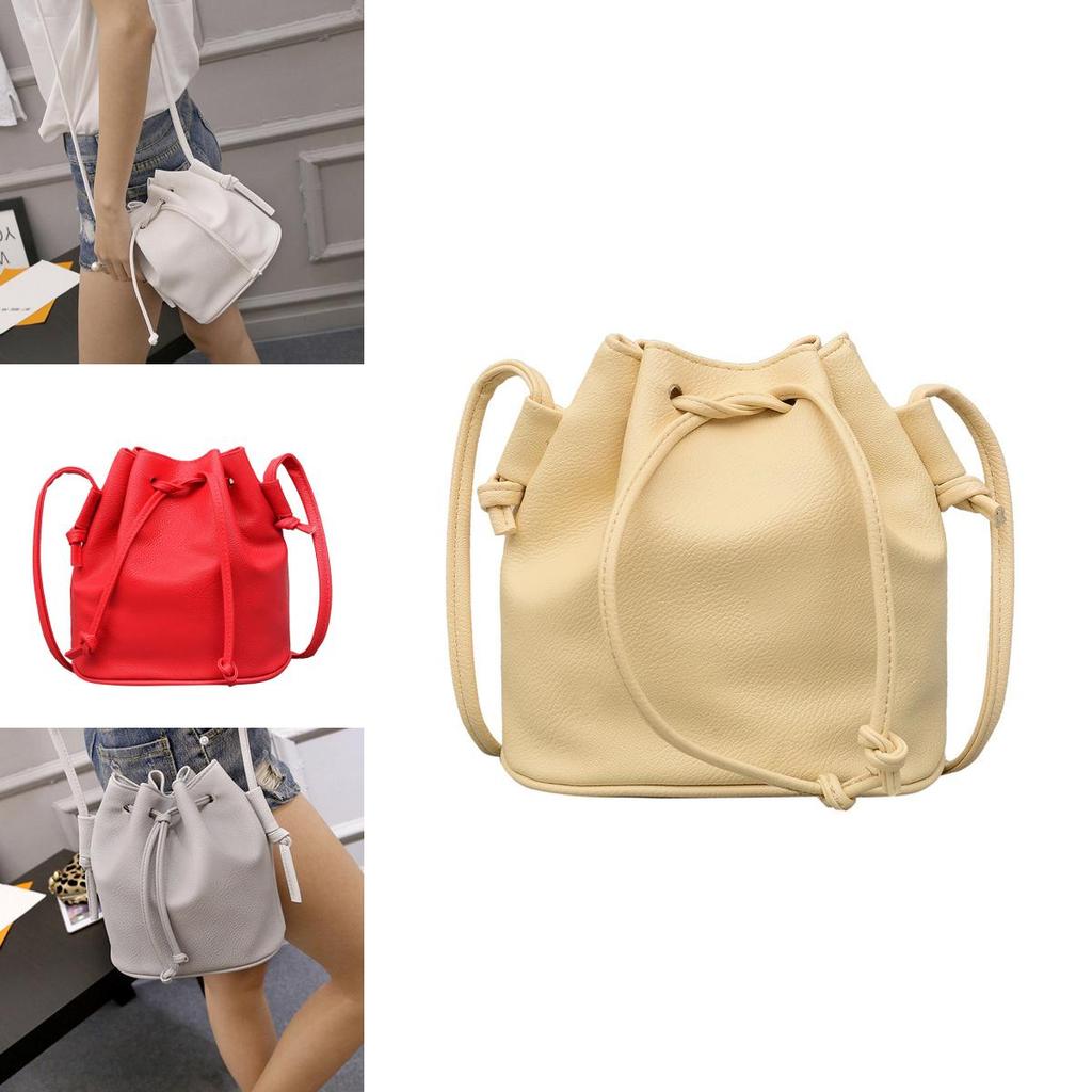 Elegant Hot Sale Women Handbag Small Bucket Shape Bags Pu Leather Shoulder Crossbody Bag With Timeless Design