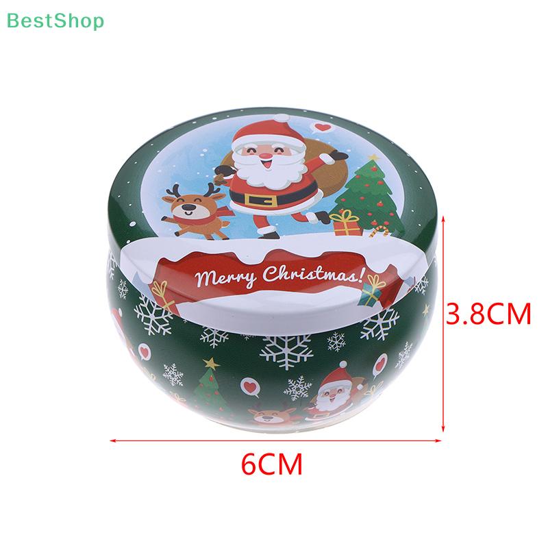Christmas Small Tin Box,Iron Can,Creative Cookie And Candy Tin, Christmas Candle Jar