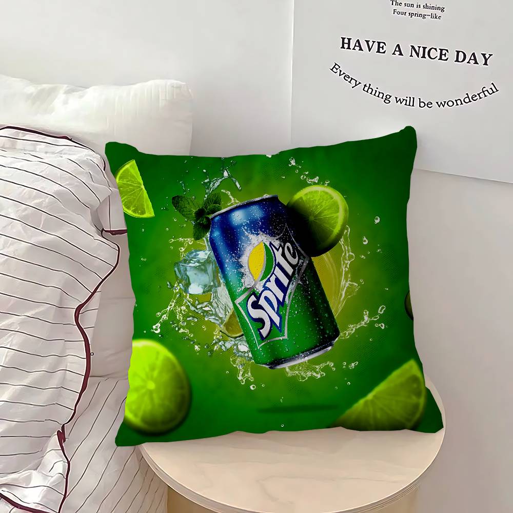 S-spri-te Logo Kissenbezug Auto Dekokissenbezug Für Sofa Auto Weihnachtsgeschenk 40x40cm 45x45cm