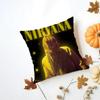 Fashion Raw American Rock Band NNirvana Cushion Cover Washable Linen Pillowcase Soft  for Daily Sofa Bed Home Room Decor