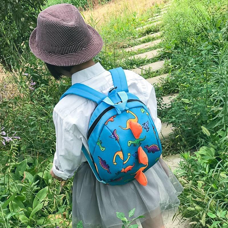 Print Backpack Dinosaur Children Oxford Cloth Fabric Kids Dino Polyester Bag
