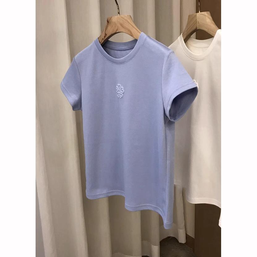 

Spring Summer Style Three Dimensional Love Snowflake Round Neck Short Sleeve T Shirt Women XS фиолетовый