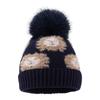 Cartoon Löwe Pompom Strickmütze: Fleecegefüttert, Warm, Ohrenschützend für Kinder (Herbst Winter).