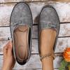 Women's Retro Flat Loafers With Stitching