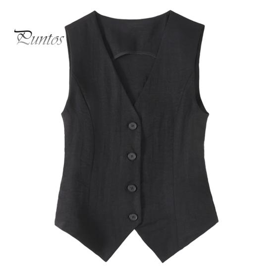 

Женский жилет однобортный однотонный без рукавов с V-образным вырезом, облегающий строгий деловой кардиган в стиле ретро для офиса, свадьбы, банкета, жилет M