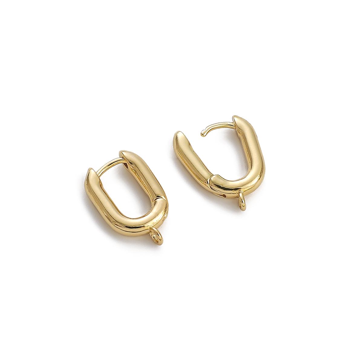 

Медная французская U-образная овальная пряжка для ушей для изготовления ювелирных изделий своими руками, аксессуары для рукоделия 12x19mm