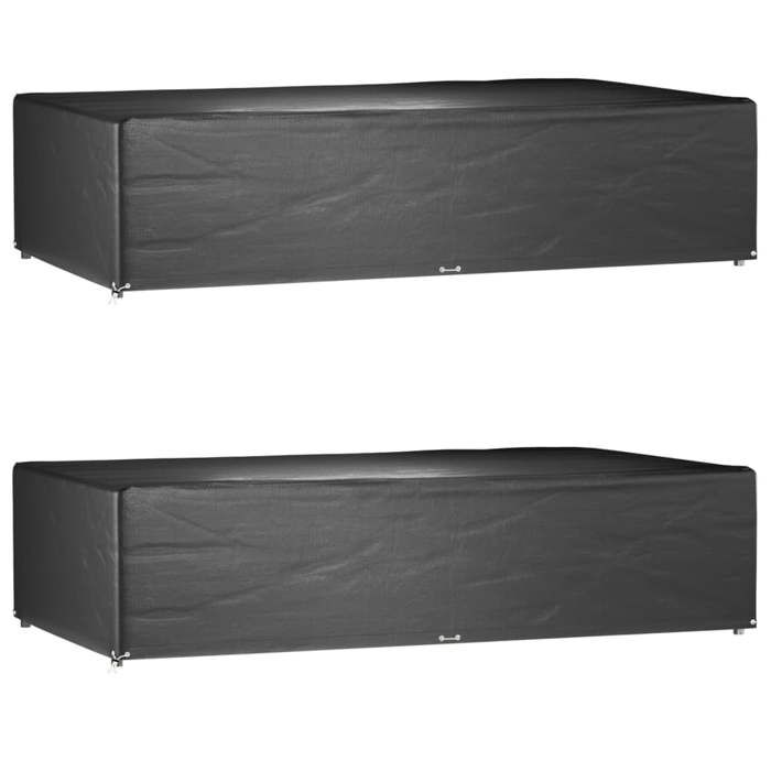 VidaXL Housses de salon de jardin 2 pcs 12 œillets rectangulaire 3155365