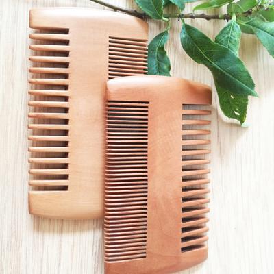 Holzkamm, natürliches Pfirsichholz, super schmale Zahnung, Holzkämme, keine statischen Läuse, Bartkratzkamm, Haarstyling-Werkzeug