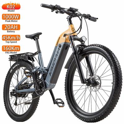 Electric Bicycle KIMDYMA 27.5" 1000W Motor City Ebike 48V 20AH Max Range 160Km 9 Speed K02